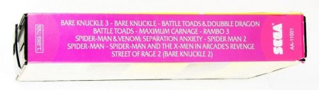   11  1 AA11001 BARE RNUCKLE 1,3/SPIDER MEN 1,2,3/Battle Toads 1,2/Rambo   (16 bit) 