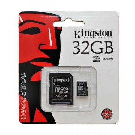 MicroSD   32GB Kingston Class 10 +SD  (PC) 