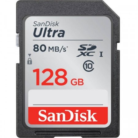 SDXC   128 Gb (Sandisk) Class 10 Ultra UHS-I 80MB/s (PC) 