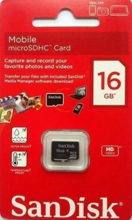MicroSD   16GB SanDisk Class 4   (PC) 