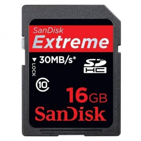 SDXC   16GB Sandisk Class 10 Extreme UHS-I (PC) 
