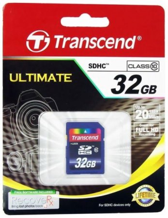 SDHC   32GB Transcend Class 10 (PC) 