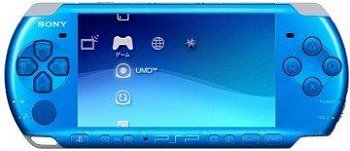   Sony PlayStation Portable Slim Lite PSP 3000 Carnival Blue () (REF)