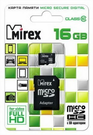 MicroSD   16GB MIREX Class 10 c  (PC) 