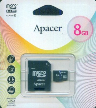 MicroSD   8GB (Apacer) Class 10 (PC) 