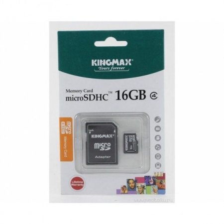 MicroSD   16GB Kingmax Class 4 + SD  (PC) 