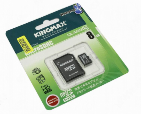 MicroSD   8GB (Kingmax) Class 10 + SD  (PC) 