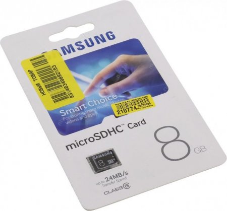 MicroSD   8GB Samsung Class 6 (MB-MA08D/RU) (PC) 