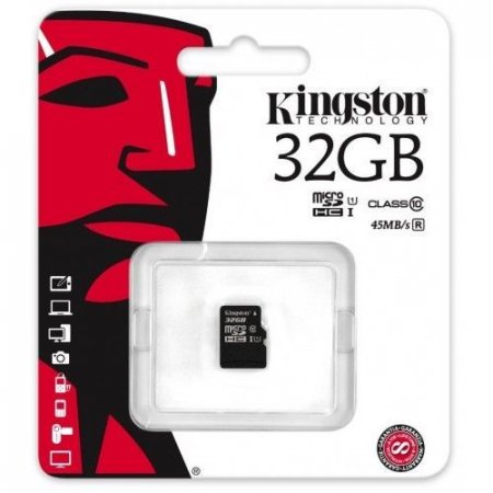MicroSD   32GB Kingston Class 10 UHS-I 45 MB/s   (PC) 