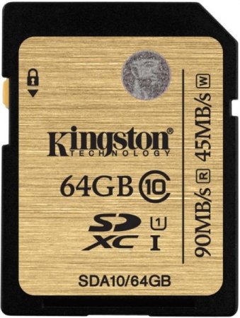 SDXC   64GB Kingston Class 10 UHS-I Ultimate (90/45 Mb/s) (PC) 