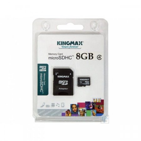 MicroSD   8GB Kingmax Class 4 + SD  (PC) 