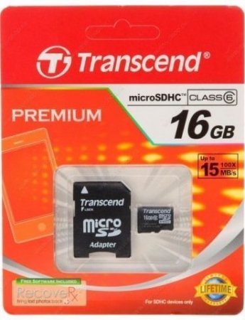 MicroSD   16GB Silicon Power Class 6 +SD  (PC) 
