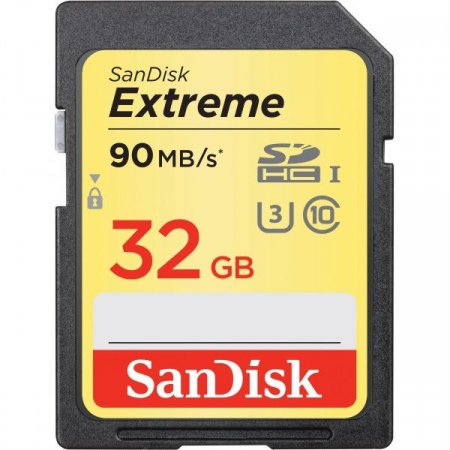 SDHC   32GB Sandisk Class 10 Extreme UHS-I (U3) 90MB/s (PC) 