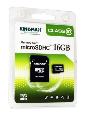 MicroSD   16GB Kingmax Class 10 + SD  (PC) 