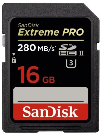 SDXC   16GB Sandisk Extreme Pro 280MB/s UHS-II (PC) 