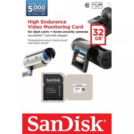 MicroSD   32GB SanDisk Class 10 High Endurance Video Monitoring (PC) 