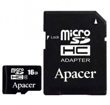 MicroSD   16GB Apacer Class 4 +SD  (PC) 