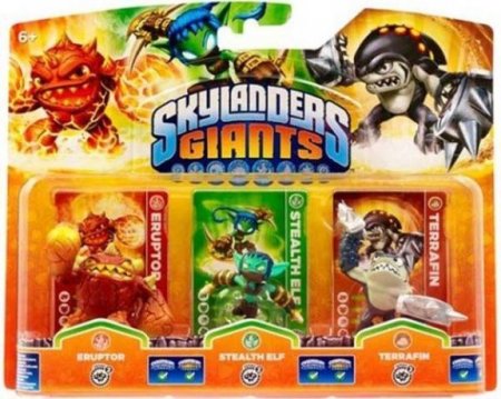Skylanders Giants:    : Eruptor, Stealth Elf, Terrafin