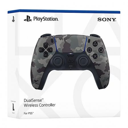   Sony DualSense Wireless Controller   (Grey Camouflage)  (PS5)