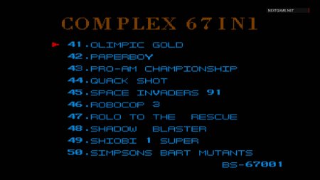   67  1  6 BS-67001 Rambo 3 / DUNE 2 /Double Dragon 1,2 / Golden Axe 1,2 / RoboCop 3   (16 bit) 