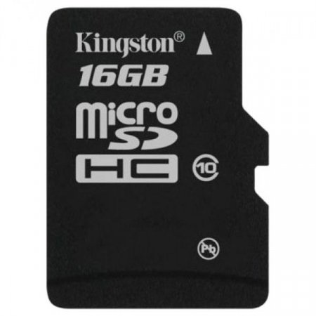 MicroSD   16GB Kingston Class 10 UHS-I U1 R/W 90/45 MB/s +SD  (PC) 