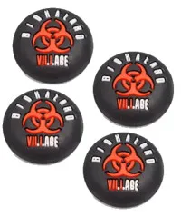 Накладки на стики для геймпада DualSense (GP5-1611) (Resident Evil Village) (Чёрно/Красный) (4 шт) (PS5)