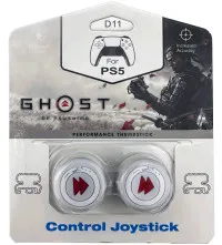 Накладки на стики для геймпада DualSense/DualShock 4 DS Ghost of Tsushima\D11 (2 шт) Белый (White) (PS5/PS4)