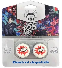 Накладки на стики для геймпада DualSense FPS DS Persona 5 Scramble: The Phantom Striker (D10) (белый) (2 шт) (PS5)
