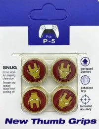 Накладки на стики для геймпада DualSense (Iron Man) (4 шт) (PS5)