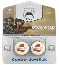 Накладки на стики для геймпада DualSense FPS DS Uncharted: Legacy of Thieves Collection (Part 4) (D02) (белый) (2 шт) (PS5)