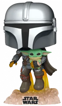 Фигурка Funko POP! Bobble: Мандалорец Летает на Джете и Дитя (Mandalorian Flying with Jet) Звездные войны: Мандалорец (Star Wars: The Mandalorian) (50959) 9,5 см