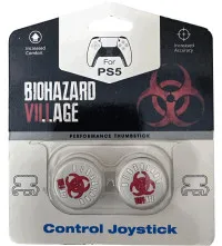 Накладки на стики для геймпада DualSense/DualShock 4 DH Resident Evil Biohazard Village\D18 (2 шт) Белый (White) (PS5/PS4)