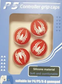 Накладки на стики для геймпада DualSense (GP5-1611) (Spider-man белый паук) (4 шт) (PS5)