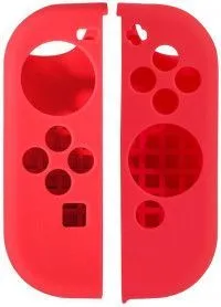 Силиконовый чехол на контроллеры Joy-Con (правый и левый) (Joy-Con Silicon Case) (Red) Красный (Switch) (OEM)