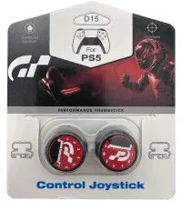 Накладки на стики для геймпада DualSense FPS DS Gran Turismo 7 D15 (черно/красный) (2 шт) (PS5)