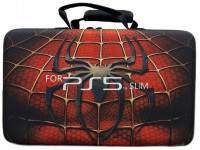 Сумка для хранения и перевозки игровой приставки Sony PlayStation 5 Slim и геймпадов Человек-паук (Spider-Man) (PS5 Slim)