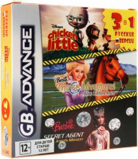   3  1 Chicken Little + Barbie Horse + Barbie Agent   (GBA)  Game boy