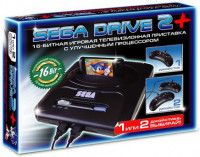 Игровая приставка 16 bit Super Drive 2 + 2 геймпада (Черная)