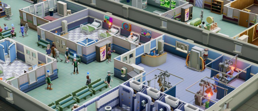 игра симулятор строительства больницы Two Point Hospital на PS4