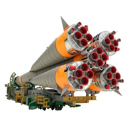  Сборная модель корабля Good Smile Company: Ракета-носитель "Союз" и транспортный поезд (Soyuz Rocket & Transport Train (2nd re-run)) (4580416933674) 32 см