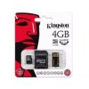 MicroSD Карта памяти 4GB Kingston Class 10 Mobility Kit (PC) 
