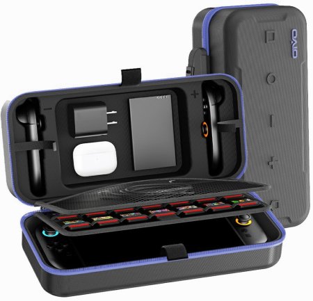 Сумка для аксессуаров и консоли OIVO Carry Case (IV-SW288) Черный/Голубой (Black/Light Blue) (Switch OLED/Switch 2)