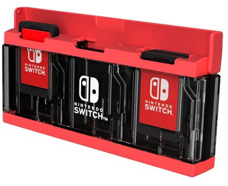 Кейс для хранения 6 картриджей HORI (NSW-127) Черно-Красный (Switch)