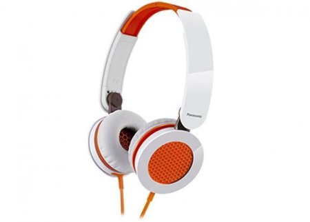 Наушники PANASONIC RP-HXS200E-D, белые/оранжевые (PC)