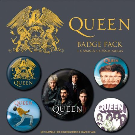 Значки Pyramid: Куин (Queen) (Classic)) (BP80671) 5шт