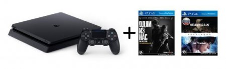   Sony PlayStation 4 Slim 1Tb Rus  +  Heavy Rain   :   +    (The Last Of Us) 