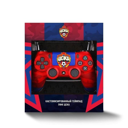  Геймпад беспроводной (кастомизированный) Sony DualShock 4 Wireless Controller (PFC CSKA) ПФК ЦСКА «Красно-армейский» RAINBO (PS4) 