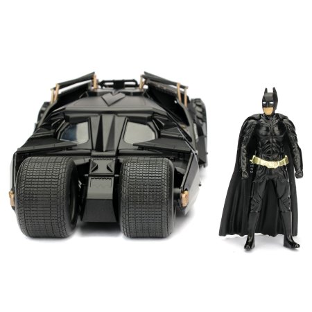 Модель машинки с фигуркой Jada Toys: Бэтмобиль "Темный рыцарь" 2008 (Batmobile Dark Knight 2008) 1:24 + Фигурка Бэтмен (Batman) 7 см (98261) 