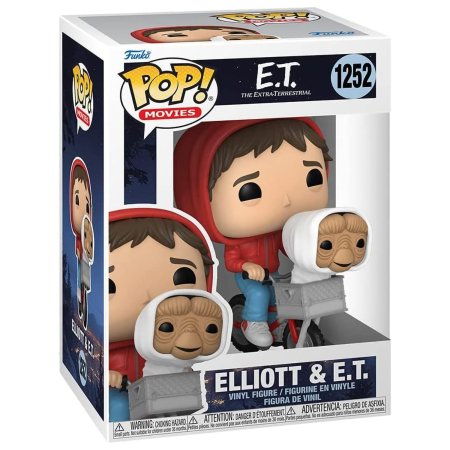 фигурки Фигурка Funko POP! Movies: Эллиот и Инопланетянин в корзине (Elliot & E.T. In Bike Basket) Инопланетянин 40 лет (E.T. 40th) ((1252) 50768) 9,5 см