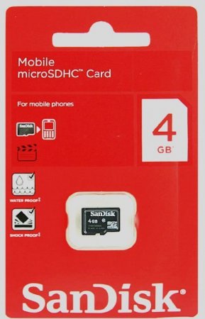 MicroSD   4GB SanDisk Class 4   (PC) 